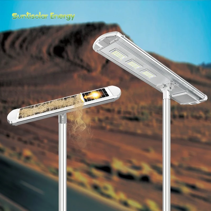 Poteau de lampadaire solaire tout-en-un